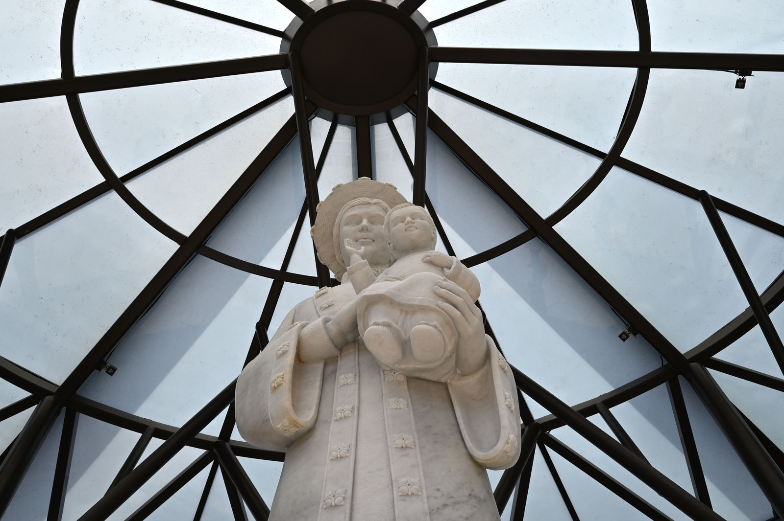 The Our Lady of La Vang Shrine, with a canopy-like design, was designed to evoke the remote rainforest setting of the 1798 Marian apparition. Photo courtesy Diocese of Orange.